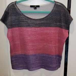 Women's tri-color top